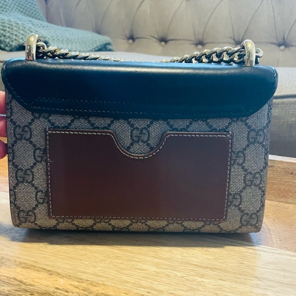 Gucci Small Padlock GG Canvas Leather Chain Shoulder Bag - Picture 8 of 15